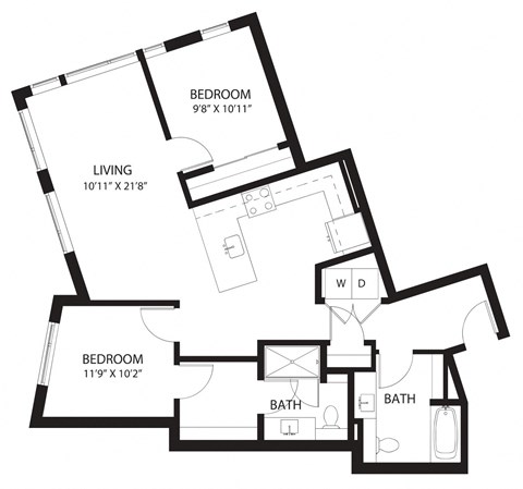 Vela Apartments E3 A Floor Plan